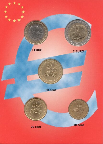 Monaco 3,80 Euro 2002 "KMS 10 Cent - 2 Euro"