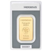 31,1 Gramm Goldbarren RESALE mit Zertifikat I. Wahl | LBMA
