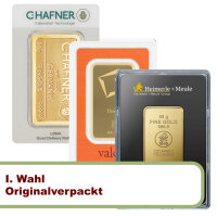 50 Gramm Goldbarren RESALE originalverpackt I. Wahl | LBMA