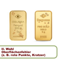 5 Gramm Goldbarren RESALE II. Wahl