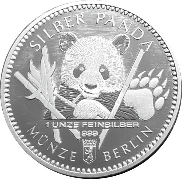 Deutschland Münze Berlin Panda 2017 1 oz Silber