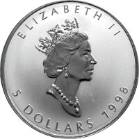 Kanada Maple Leaf 1998 "Tiger" 1 oz Silber