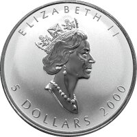 Kanada Maple Leaf 2000 1 oz Silber - Privy Mark Lunar Drache