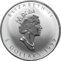 Kanada Maple Leaf 1999 "Hase" 1 oz Silber