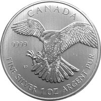 Kanada Birds of Prey 2014 Wanderfalke 1 oz Silber