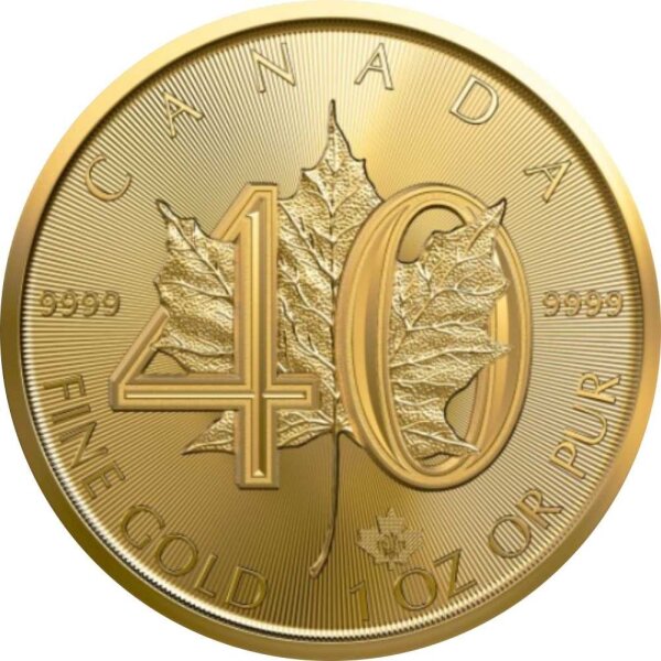 Kanada Maple Leaf 2019 - Jubiläum 40 Jahre 1 oz Gold
