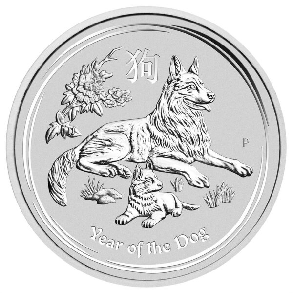 Australien Lunar II 2018 Jahr des Hundes 5 oz Silber