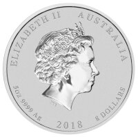 Australien Lunar II 2018 Jahr des Hundes 5 oz Silber
