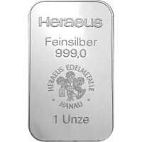 31,1 Gramm Silberbarren verschiedene Hersteller
