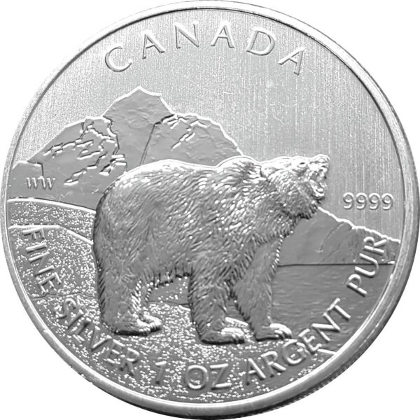 Kanada Wildlife 2. Ausgabe 2011 Grizzly 1 oz Silber