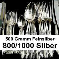 500 Gramm Feinsilber - diverses Besteck mind. 800/1000