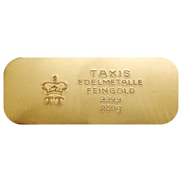 250 Gramm Goldbarren Thurn und Taxis