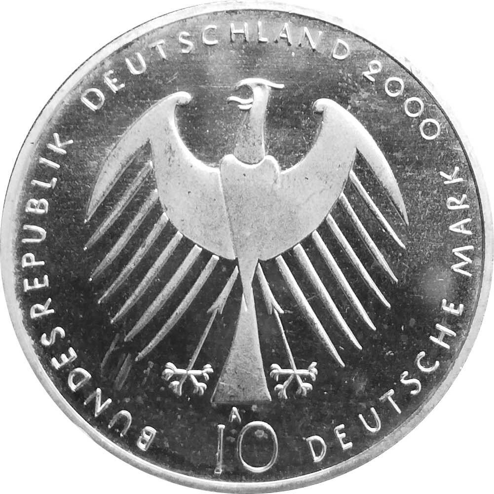 Deutschland 10 DM Gedenkmünzen 1998 - 2001 925/1000...