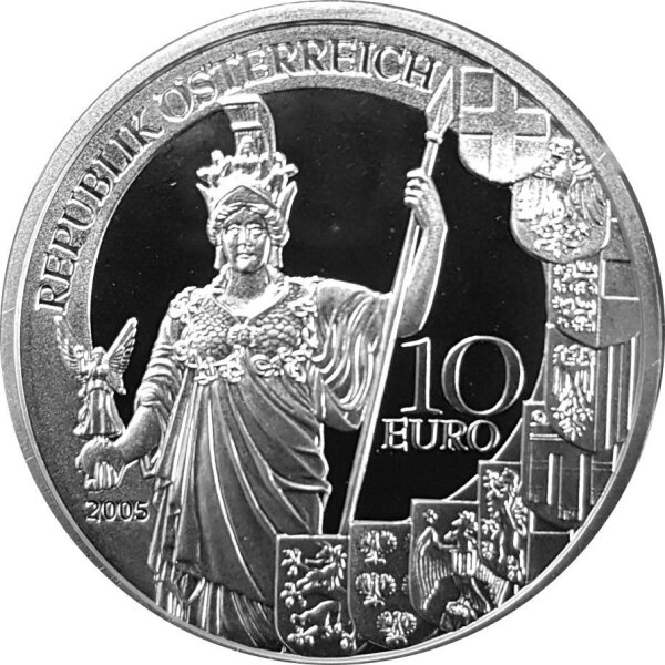 Österreich 10 Euro 2005 60 Jahre Zweite Republik - PP im Etui