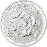 Australien Lunar I 2000 Jahr des Drachen 2 oz Silber