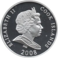 Cook Islands 10 Dollars 2008 - Weltdenkmäler "Opernhaus von Sydney" - Silber PP Skulpturmünze teilvergoldet