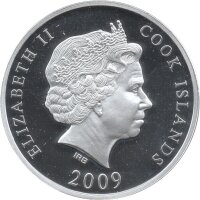 Cook Islands 10 Dollars 2009 - Weltdenkmäler "Sagrada Familia" - Silber PP Skulpturmünze teilvergoldet