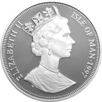 Isle of Man 1997 Langhaarkatze 1 oz Silber  - Polierte Platte