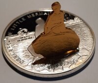 Cook Islands 10 Dollars 2010 - Weltdenkmäler "Kleine Meerjungfrau" - Silber PP Skulpturmünze teilvergoldet
