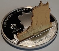 Cook Islands 10 Dollars 2010 - Weltdenkmäler "Turm von Belém" - Silber PP Skulpturmünze teilvergoldet