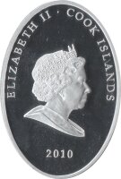 Cook Islands 10 Dollars 2010 - Weltdenkmäler "Burj Dubai" - Silber PP Skulpturmünze teilvergoldet