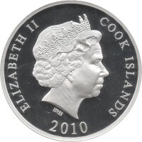 Cook Islands 10 Dollars 2010 - Weltdenkmäler "Buckingham Palace" - Silber PP Skulpturmünze teilvergoldet