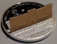 Cook Islands 10 Dollars 2010 - Weltdenkmäler "Buckingham Palace" - Silber PP Skulpturmünze teilvergoldet