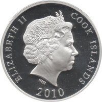 Cook Islands 10 Dollars 2010 - Weltdenkmäler "Potala Palast" - Silber PP Skulpturmünze teilvergoldet