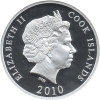 Cook Islands 10 Dollars 2010 - Weltdenkmäler "Schloss Sanssouci" - Silber PP Skulpturmünze teilvergoldet