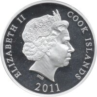 Cook Islands 10 Dollars 2011 - Weltdenkmäler "Österreich-Collage" - Silber PP Skulpturmünze teilvergoldet