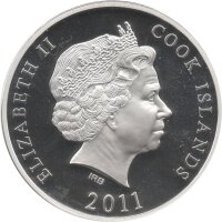 Cook Islands 10 Dollars 2011 - Weltdenkmäler "Windsor Castle" - Silber PP Skulpturmünze teilvergoldet