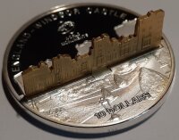Cook Islands 10 Dollars 2011 - Weltdenkmäler "Windsor Castle" - Silber PP Skulpturmünze teilvergoldet