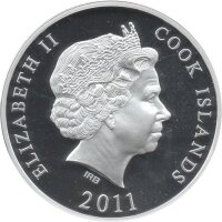 Cook Islands 10 Dollars 2011 - Weltdenkmäler "Italien-Collage" - Silber PP Skulpturmünze teilvergoldet