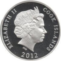 Cook Islands 10 Dollars 2012 - Weltdenkmäler "Chamundi Tempel" - Silber PP Skulpturmünze teilvergoldet