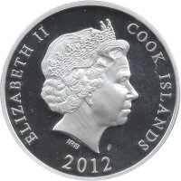 Cook Islands 10 Dollars 2012 - Weltdenkmäler "Engelsburg" - Silber PP Skulpturmünze teilvergoldet