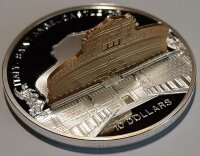 Cook Islands 10 Dollars 2012 - Weltdenkmäler "Engelsburg" - Silber PP Skulpturmünze teilvergoldet