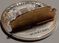 Cook Islands 10 Dollars 2012 - Weltdenkmäler "Löwenbrunnen der Alhambra" - Silber PP Skulpturmünze teilvergoldet