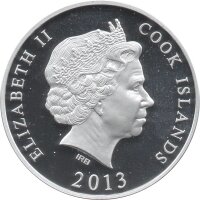 Cook Islands 10 Dollars 2013 - Weltdenkmäler "30 St. Mary Axe" - Silber PP Skulpturmünze teilvergoldet