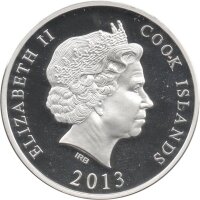 Cook Islands 10 Dollars 2013 - Weltdenkmäler "Petersdom" - Silber PP Skulpturmünze teilvergoldet