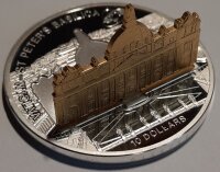 Cook Islands 10 Dollars 2013 - Weltdenkmäler "Petersdom" - Silber PP Skulpturmünze teilvergoldet