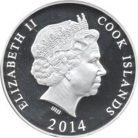 Cook Islands 10 Dollars 2014 - Weltdenkmäler "Haw Pha Bang" - Silber PP Skulpturmünze teilvergoldet