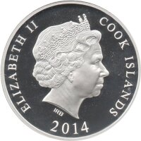 Cook Islands 10 Dollars 2014 - Weltdenkmäler "Stille-Nacht-Kapelle" - Silber PP Skulpturmünze teilvergoldet