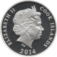 Cook Islands 10 Dollars 2014 - Weltdenkmäler "Jefferson Memorial" - Silber PP Skulpturmünze teilvergoldet