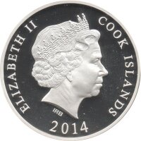 Cook Islands 10 Dollars 2014 - Weltdenkmäler "Kathedrale von Chartres" - Silber PP Skulpturmünze teilvergoldet