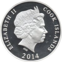 Cook Islands 10 Dollars 2014 - Weltdenkmäler "Lahore Fort" - Silber PP Skulpturmünze teilvergoldet