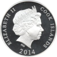 Cook Islands 10 Dollars 2014 - Weltdenkmäler "Nationalstadion China" - Silber PP Skulpturmünze teilvergoldet