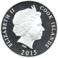 Cook Islands 10 Dollars 2015 - Weltdenkmäler "Hamburger Michel" - Silber PP Skulpturmünze teilvergoldet