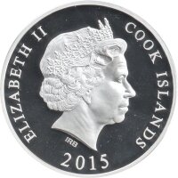 Cook Islands 10 Dollars 2015 - Weltdenkmäler "Terrakotta-Armee" - Silber PP Skulpturmünze teilvergoldet