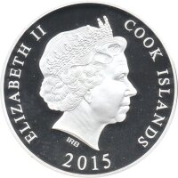 Cook Islands 10 Dollars 2015 - Weltdenkmäler "Trevi-Brunnen" - Silber PP Skulpturmünze teilvergoldet