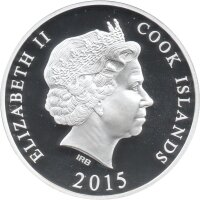 Cook Islands 10 Dollars 2015 - Weltdenkmäler "Pantheon Rom" - Silber PP Skulpturmünze teilvergoldet